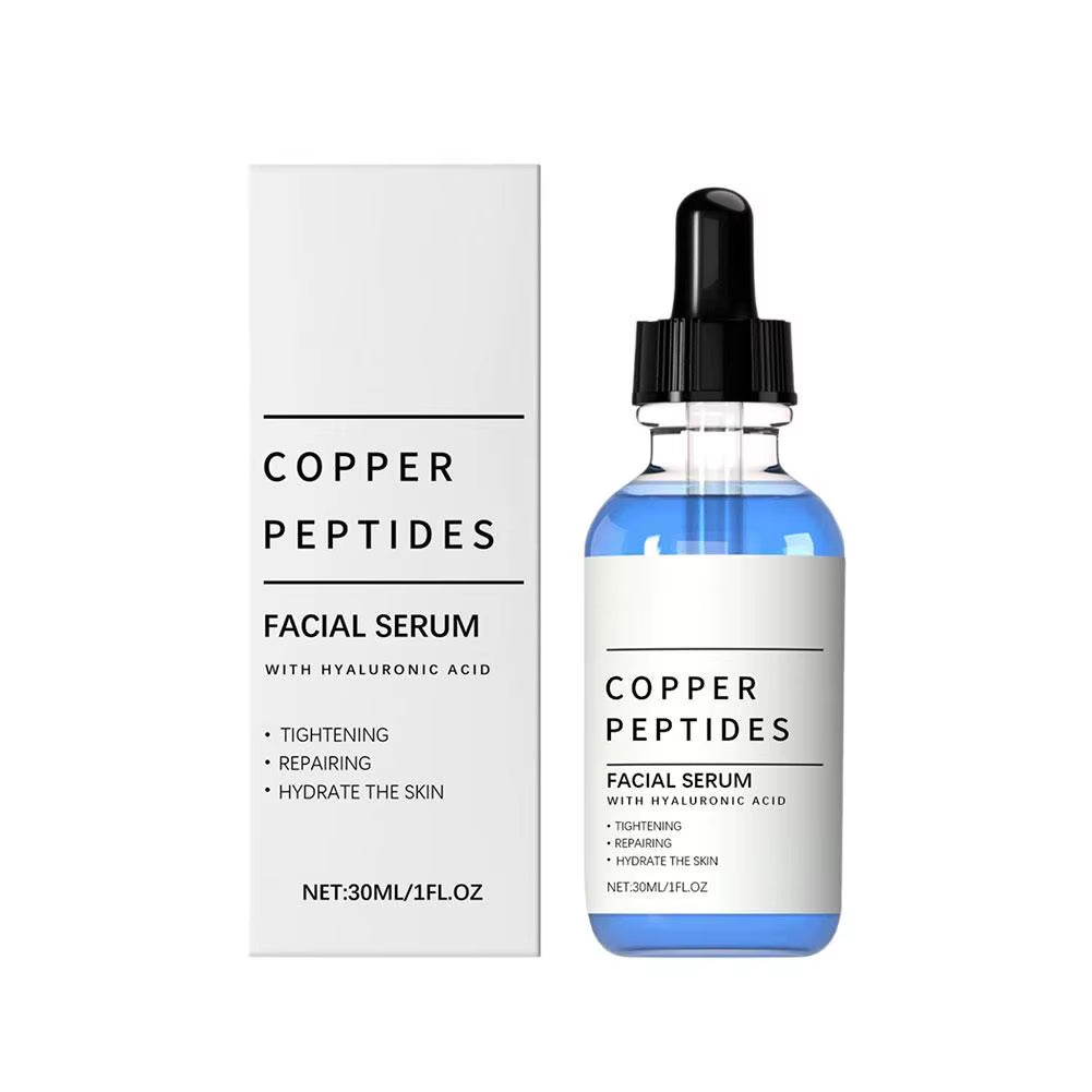 30Ml Copper Peptides Hyaluronic Acid Serum Moisturizing Hydrating Essence Tightening Repairing, Radiant Lustrous Facial Skincare